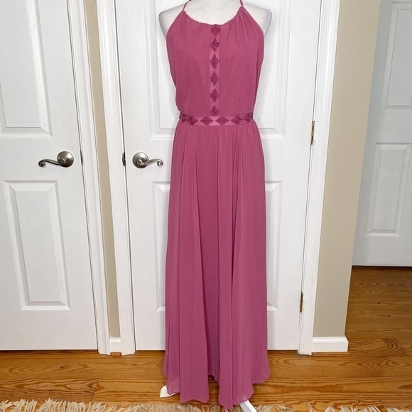 Dress the Population Odette Halter Maxi Dress - Picture 1 of 9